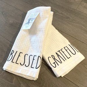 Rae Dunn Blessed/Grateful hand towels